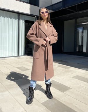 Зимове жіноче довге якісне пальто преміум якості