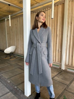 Демісезонне жіноче класичне пальто кашемірове 44