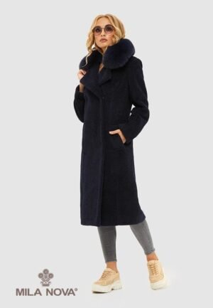 Модне жіноче зимове пальто з альпаки