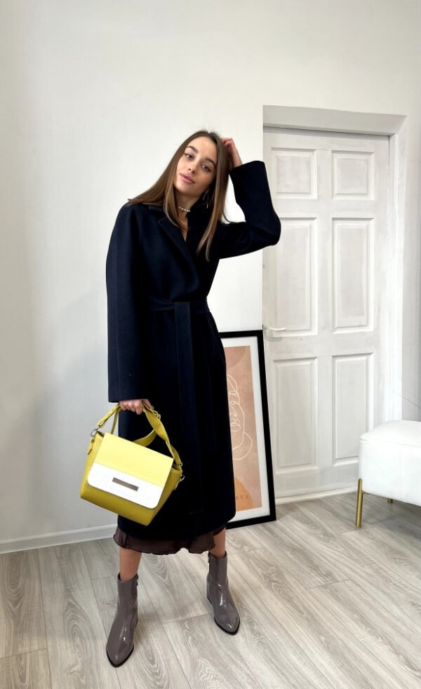 Демісезонне жіноче брендове шикарне пальто з поясом