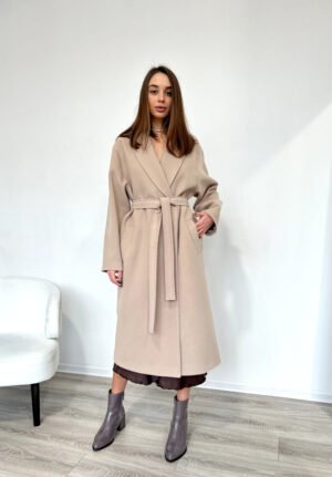 Жіноче кашемировое пальто оверсайз з італійського кашеміру 40-52