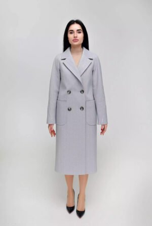 Вовняне актуальне демісезонне пальто 50