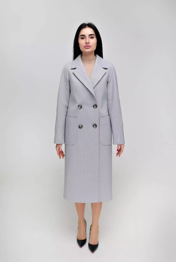 Вовняне актуальне демісезонне пальто 50