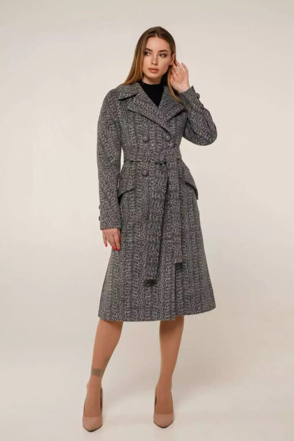 Демісезонне стильне жіноче пальто 48