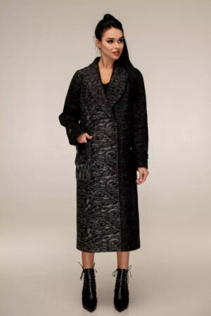 Двобортне жіноче демісезонне пальто