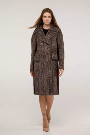 Двобортне жіноче демісизонне пальто