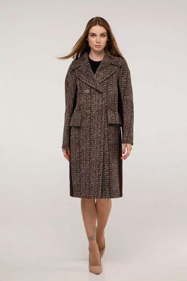 Двобортне жіноче демісизонне пальто