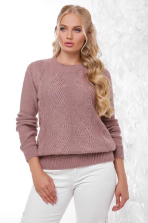 Светр жіночий в'язаний вільний. Модель 152 фрез, р. 48-54