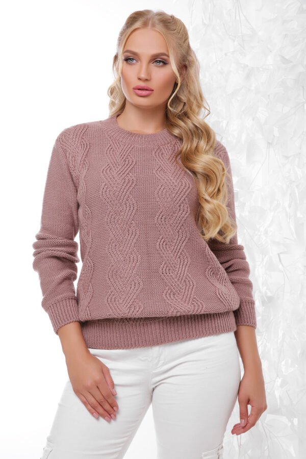 Светр жіночий в'язаний вільний. Модель 152 фрез, р. 48-54