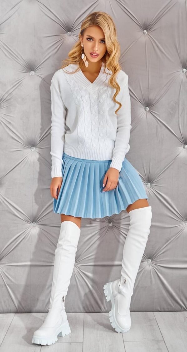 Короткий светр з косами (42-46)