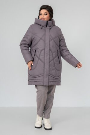 Жіноче тепле стьобане пальто, куртка з плащової тканини на тінсулейті, осінь-зима, єврозима до -7 градусів