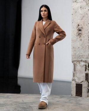 Зимове жіноче пальто кольору кемел 40, 42, 44, 46, 48, 50 жіноче зимове пальто з італійського кашеміру
