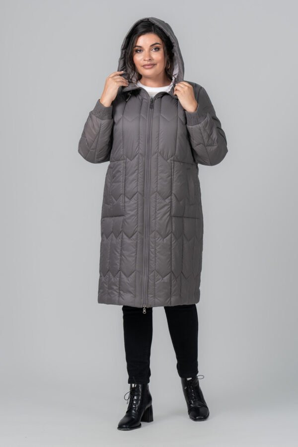 Двостороннє якісне жіноче демісезонне тепле пальто на тінсулейті, єврозима до -5 градусів 58