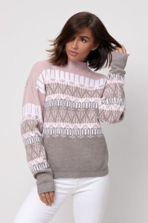 Жіночий теплий светр з високим воротником