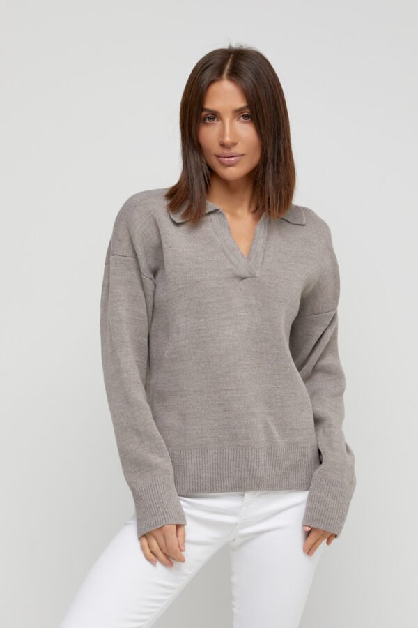 Жіночий теплий светр з високим воротником